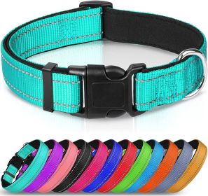 Reflective Dog Collar; Soft Neoprene Padded Breathable Nylon Pet Collar Adjustable for Medium Dogs (Color: PINK, size: X-Small (Pack of 1))